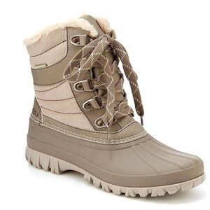 JBU Taupe furry Waterproof Winter Boots